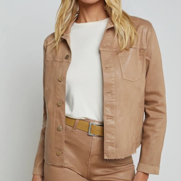 L'Agence Janelle Coated Denim Jacket  - Size M - Picture 6 of 6